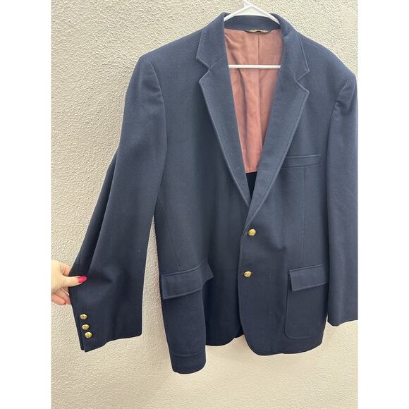 Anderson Little Mens Suit Cat Size Unknown Blue Wool Two Button Up - Picture 2 of 16